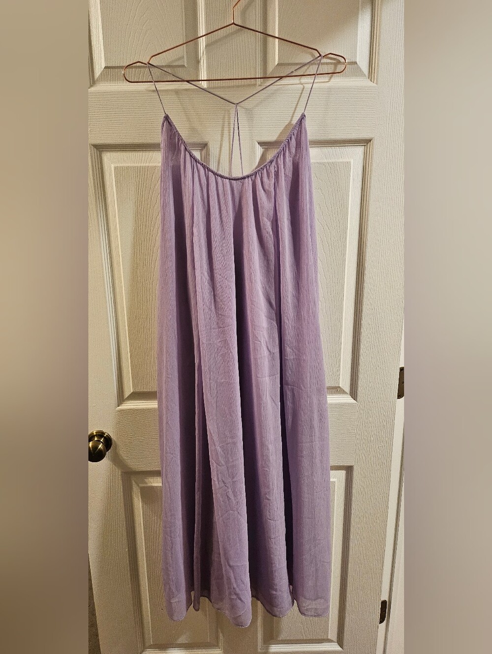 Zara Lavender Spaghetti-Strap Maxi Dress
